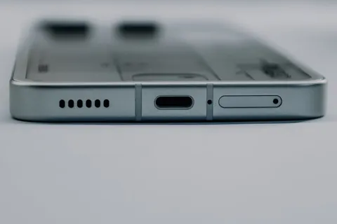 Macro close up of a smartphone microphone grille