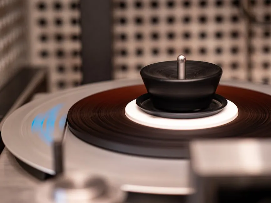 close-up texture of a vinyl record groove