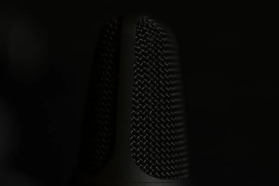 close up of a ribbon microphone grille