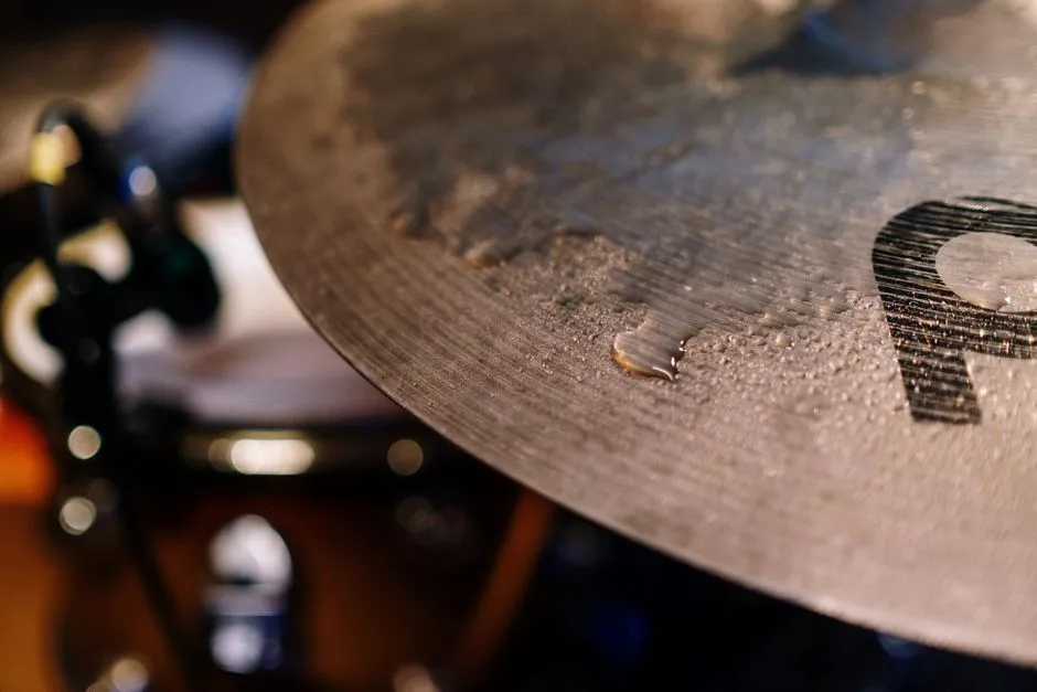 close-up of snare drum and stick